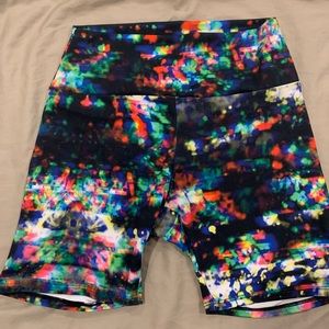 Pixel print Freedom Rave Wear bike shorts